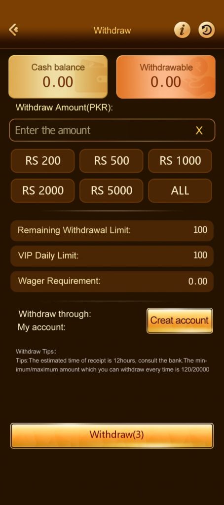 How To Withdrawal Cash In Zaro Game